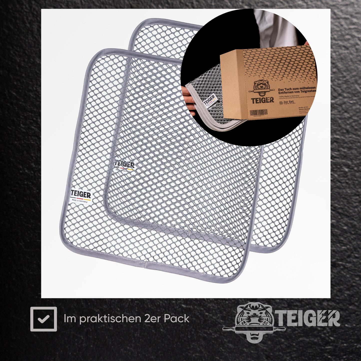2x Teigreinigungstuch (Doppelpack)
