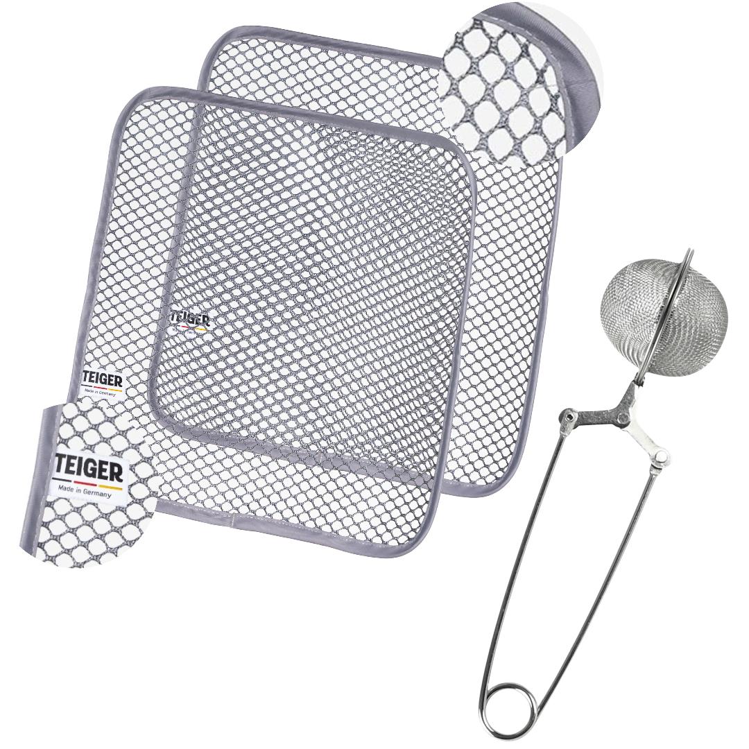 Teiger® Back Bundle mit Reinigungstüchern und Feinsieb im Überblick