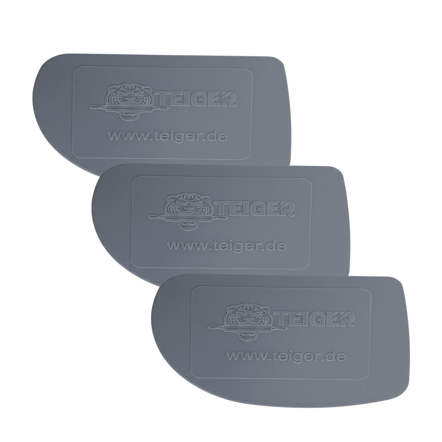 3 x Schab-Teiger: Teigschaber / Teigkarte