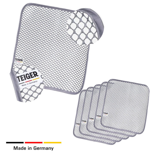 5er-Set Teiger® Reinigungstücher mit offener Netzstruktur – Made in Germany