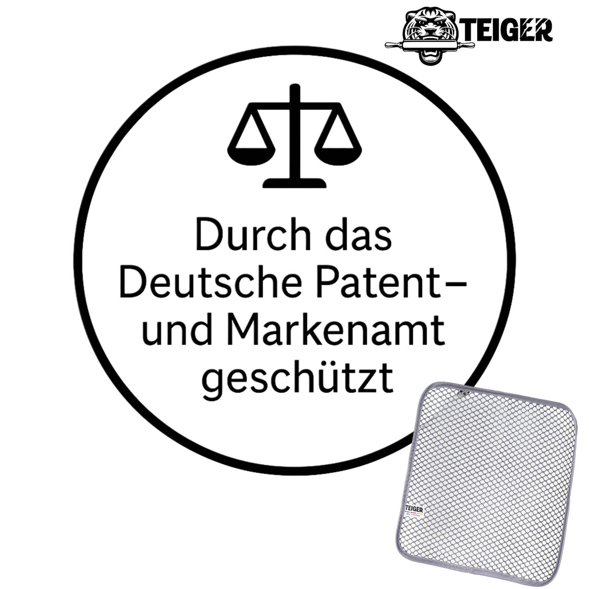 Teiger® Reinigungstuch – durch deutsches Patent- und Markenamt geschützt