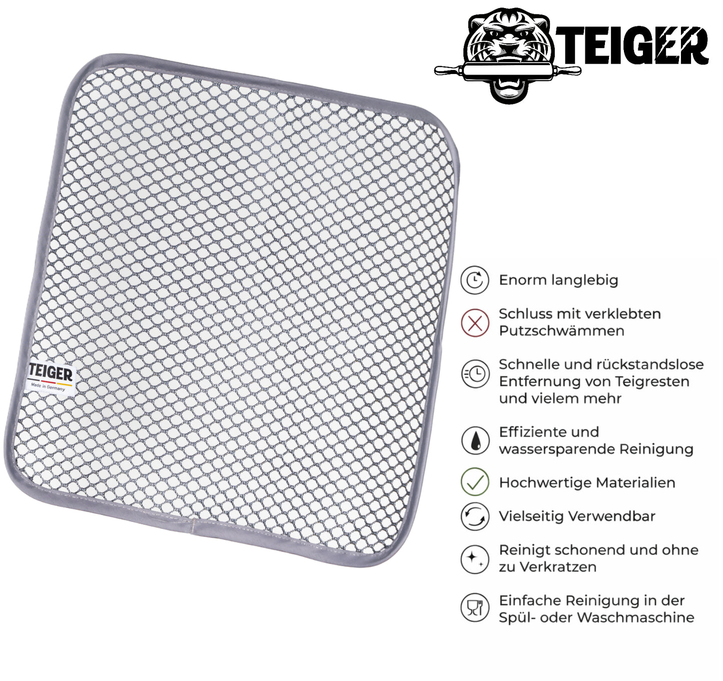 Teiger Back Bundle: 2 x Teigreinigungstuch (Doppelpack) + Feinsieb Teigtuch Teigreiniger